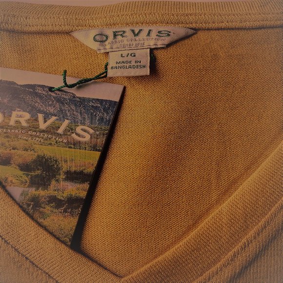 NWT Orvis Ladies' V-Neck Tunic Gold - Picture 2 of 5